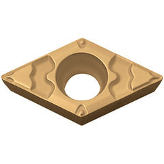 DCMT 3251 GP TN6010, 1/64″ Corner Radius, 5/32″ Thick, 3/8″ Inscribed Circle, TiCN, Diamond, Turning Indexable Insert - Exact Industrial Supply