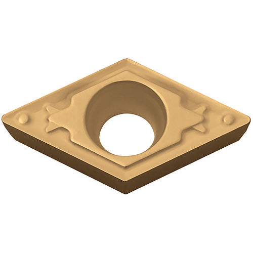 DCMT 32505 HQ PV7010, 0.0079″ Corner Radius, 5/32″ Thick, 3/8″ Inscribed Circle, TiCN (MEGACOAT), Diamond, Turning Indexable Insert - Exact Industrial Supply