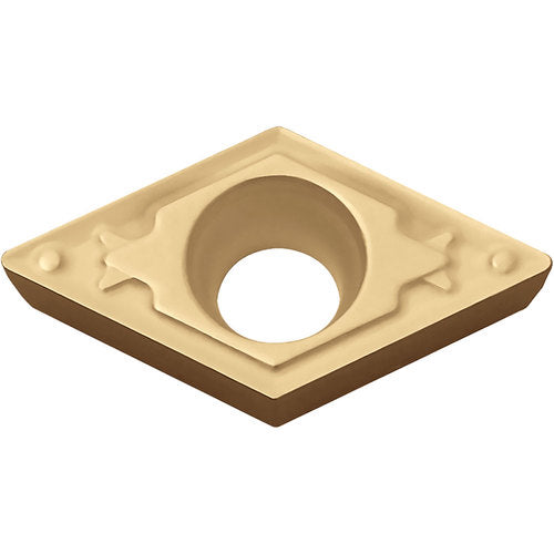 DCMT 32505 HQ PV730, 0.008″ Corner Radius, 5/32″ Thick, 3/8″ Inscribed Circle, TiAlN/TiN, 55 Degree Diamond, Turning Indexable Insert