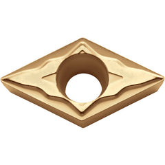 DCMT 3251 XQ PV730, 1/64″ Corner Radius, 5/32″ Thick, 3/8″ Inscribed Circle, TiAlN/TiN, 55 Degree Diamond, Turning Indexable Insert