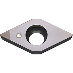 DCMW 21505 SE KBN510, 0.0079″ Corner Radius, 3/32″ Thick, 1/4″ Inscribed Circle, Diamond, Turning Indexable Insert - Exact Industrial Supply