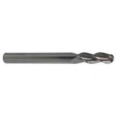 8mm TuffCut AL 3 Fl Ctr Cut Ball Al End Mill Necked - Exact Industrial Supply