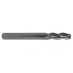 2mm TuffCut AL 3 Fl Ctr Cut Ball Al End Mill Necked - Exact Industrial Supply