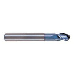 1/4" Dia. - 2-1/2" OAL - TiCN CBD-Ball Nose HP End Mill-3 FL - Exact Industrial Supply