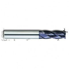 1" Dia. - 2" LOC - 4-1/2" OAL - 4 FL Carbide S/E HP End Mill-AlTiN - Exact Industrial Supply