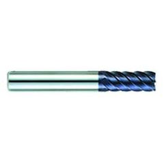 1/4" Dia. - 3/4" LOC - 2-1/2" OAL - .020 Radius 6 FL Carbide S/E HP End Mill-AlTiN - Exact Industrial Supply