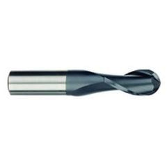 1/8" Dia. - 2-1/4" OAL - AlTiN CBD - Ball End SE EM - 2 FL - Exact Industrial Supply