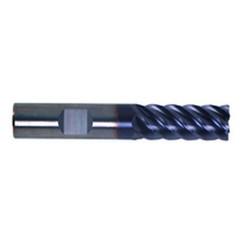 3/8" Dia. - 1" LOC - 2-1/2" OAL - 6 FL Carbide S/E HP End Mill-TiAlN-x - Exact Industrial Supply