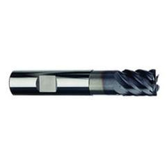 3/4" Dia. - 1" LOC - 4" OAL - .060 Radius 6 FL Carbide S/E HP End Mill-TiAlN-x - Exact Industrial Supply
