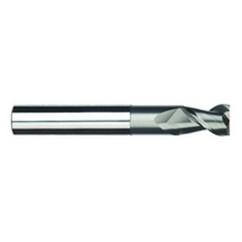 1/2" Dia. - 5/8" LOC - 5" OAL - 2 FL Carbide S/E HP End Mill-Uncoated - Exact Industrial Supply