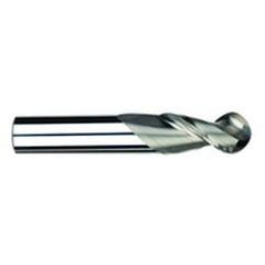 3/8" Dia. - 2-1/2" OAL - Uncoat CBD-Ball End HP End Mill-2 FL - Exact Industrial Supply