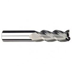 5/8" Dia. - 1-5/8" LOC - 3-1/2" OAL - .030 Radius 3 FL Carbide S/E HP End Mill-Uncoated - Exact Industrial Supply