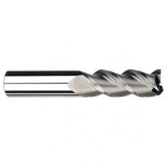 3/4" Dia. - 3-1/4" LOC - 6" OAL - .030 Radius 3 FL Carbide S/E HP End Mill-Uncoated - Exact Industrial Supply