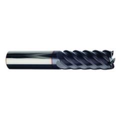 1/4" Dia. - 3/4" LOC - 2-1/2" OAL - 6 FL Carbide S/E HP End Mill-TiAlN-x - Exact Industrial Supply