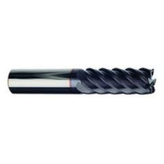 3/16" Dia. - 5/16" LOC - 2" OAL - 6 FL Carbide S/E HP End Mill-TiAlN-x - Exact Industrial Supply