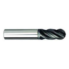 3/8" Dia. - 2-1/2" OAL - AlTiNX CBD-Ball End HP End Mill-4 FL - Exact Industrial Supply