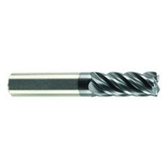 1/2" Dia. - 2-5/8" LOC - 5" OAL - .060 Radius 5 FL Carbide S/E HP End Mill-AlCrN-X - Exact Industrial Supply