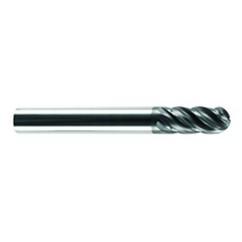 5/16" Dia. - 1-1/4" LOC - 3 OAL Ball Nose 5 FL Carbide S/E HP End Mill-AlCrNX - Exact Industrial Supply