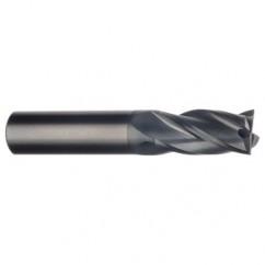 3/16" Dia. - 1" LOC - 4" OAL - 4 FL Carbide S/E HP End Mill-AlTiN - Exact Industrial Supply