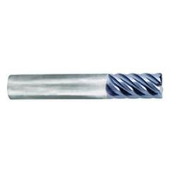 3/4" Dia. - 1-1/2" LOC - 4" OAL - .035 Radius 6 FL Carbide S/E HP End Mill-nACo - Exact Industrial Supply
