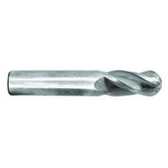 1/4" Dia. - 3" OAL - Ball Nose-TiN Coated-SE EM - 4 FL - Exact Industrial Supply