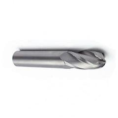 12mm Dia. - 76mm OAL - Ball Nose-AlTiN Solid SE Carbide End Mill - 4 FL - Exact Industrial Supply