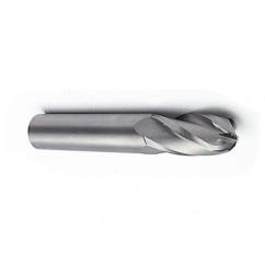 8mm Dia. - 63mm OAL - TiN CBD - Ball End SE EM - 4 FL - Exact Industrial Supply