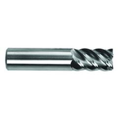 9/16" Dia. - 3-1/2" OAL - AlTiN - CBD - 60° Helix HP End Mill - 3 FL - Exact Industrial Supply