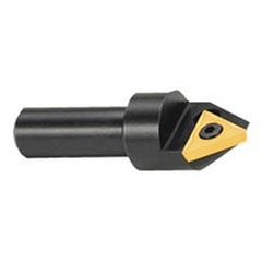 60° Point - 1-1/4" Min - 3/4" SH - Indexable Countersink & Chamfering Tool - Exact Industrial Supply