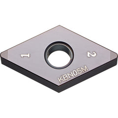 DNGA 434 MEP KBN05M, 1/16″ Corner Radius, 3/16″ Thick, 1/2″ Inscribed Circle, MEGACOAT, Diamond, Turning Indexable Insert - Exact Industrial Supply