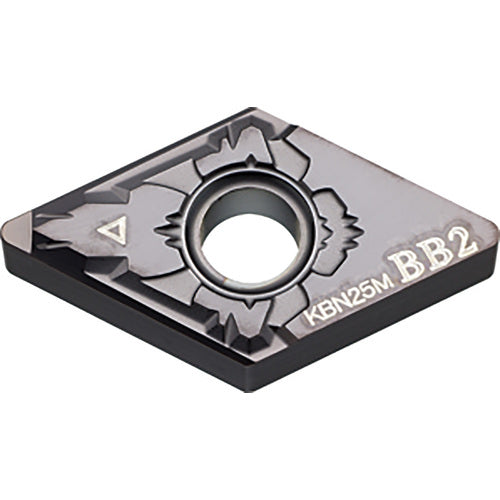 DNGM 432 BB1 KBN25M, 1/32″ Corner Radius, 3/16″ Thick, 1/2″ Inscribed Circle, MEGACOAT, Diamond, Turning Indexable Insert - Exact Industrial Supply
