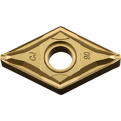 DNMG 432 CJ CA525, 1/32″ Corner Radius, 3/16″ Thick, 1/2″ Inscribed Circle, TiCnulll2O3/TiN, Diamond, Turning Indexable Insert - Exact Industrial Supply