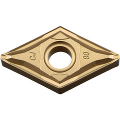 DNMG 432 CJ CA025P, 1/32″ Corner Radius, 3/16″ Thick, 1/2″ Inscribed Circle, TiCl2O3/TiN, 55 Degree Diamond, Turning Indexable Insert