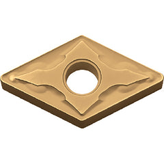 DNMG 431 GS CA515, 1/64″ Corner Radius, 3/16″ Thick, 1/2″ Inscribed Circle, TiCnulll2O3/TiN, Diamond, Turning Indexable Insert - Exact Industrial Supply