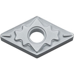 DNMG 431 HQ CA510, 1/64″ Corner Radius, 3/16″ Thick, 1/2″ Inscribed Circle, TiCnulll2O3/TiN, Diamond, Turning Indexable Insert - Exact Industrial Supply