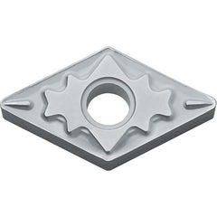 DNMG 431 HQ CA510, 1/64″ Corner Radius, 3/16″ Thick, 1/2″ Inscribed Circle, TiCnulll2O3/TiN, Diamond, Turning Indexable Insert - Exact Industrial Supply