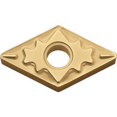 DNMG 431 HQ CA025P, 1/64″ Corner Radius, 3/16″ Thick, 1/2″ Inscribed Circle, TiCl2O3/TiN, 55 Degree Diamond, Turning Indexable Insert