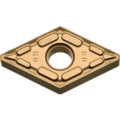 DNMG 431 MQ CA6515, 1/64″ Corner Radius, 3/16″ Thick, 1/2″ Inscribed Circle, TiCnulll2O3/TiN, Diamond, Turning Indexable Insert - Exact Industrial Supply