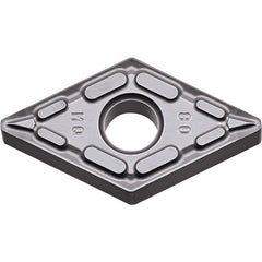 DNMG 431 MQ PR015S, 1/64″ Corner Radius, 3/16″ Thick, 1/2″ Inscribed Circle, MEGACOAT HARD, Diamond, Turning Indexable Insert - Exact Industrial Supply