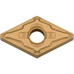 DNMG 4305 PP PV710, 0.0079″ Corner Radius, 3/16″ Thick, 1/2″ Inscribed Circle, TiCN (MEGACOAT NANO), Diamond, Turning Indexable Insert - Exact Industrial Supply