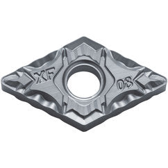 DNMG 431 XF PV720, 1/64″ Corner Radius, 3/16″ Thick, 1/2″ Inscribed Circle, TiCN (MEGACOAT NANO), Diamond, Turning Indexable Insert - Exact Industrial Supply