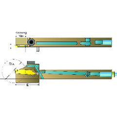 ADDN-TFL-08-30A-14 Left Hand Thru Coolant Toolholder for Swiss Machines - Exact Industrial Supply