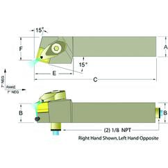 ADSRNR16-4D 1 x 1" RH Toolholder - Exact Industrial Supply