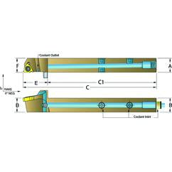 ASER1616-H16 Jet-Stream Toolholder - Exact Industrial Supply