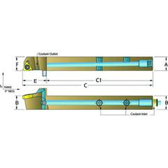 ASER1616-H16 Jet-Stream Toolholder - Exact Industrial Supply