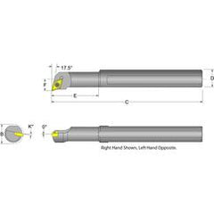 S12S-SDQCR-3 Right Hand 3/4 Shank Indexable Boring Bar - Exact Industrial Supply