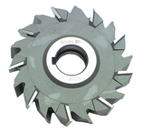 4 x 1/4 x 1-1/4 - HSS - Staggered Tooth Side Milling Cutter - Exact Industrial Supply