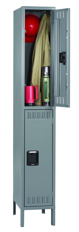 12"W x 18"D x 36"H Double Tier (2 Opns), Welded Set Up, w/6" Legs, 1 Wide - Exact Industrial Supply