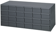 11-5/8" Deep - Steel - 24 Drawer Cabinet - for small part storage - Gray - Exact Industrial Supply