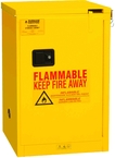 4 Gallon - All Welded - FM Approved - Flammable Safety Cabinet - Self-closing Doors - 1 Shelf - Safety Yellow - Exact Industrial Supply